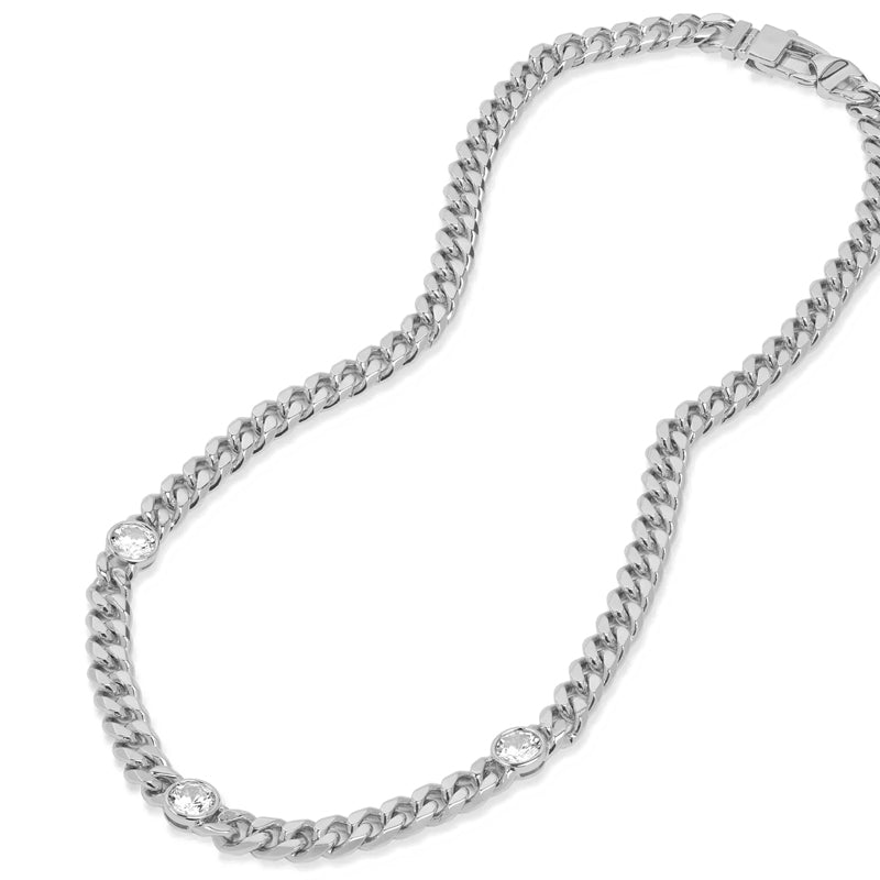 melinda-maria-julian-triple-diamond-cuban-chain-necklace-silver