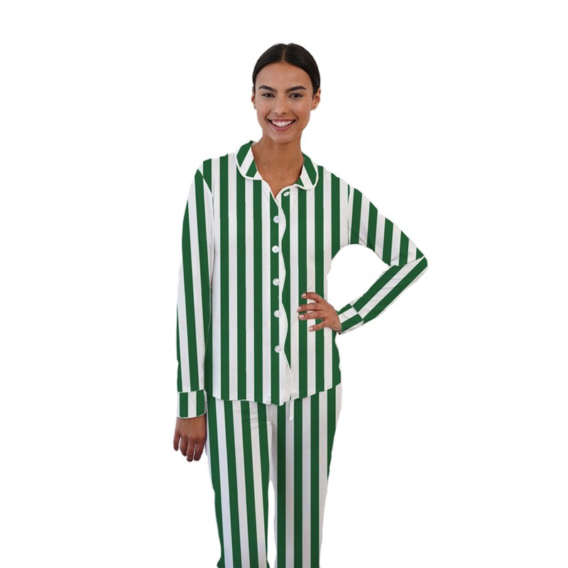 toss-designs-green-stripe-scalloped-pj-pant-set