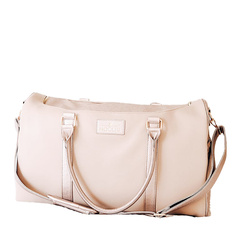 Hollis | Lux Weekender Bag in Solid Blush
